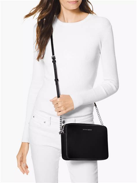 michael kors jet set travel leather crossbody bag